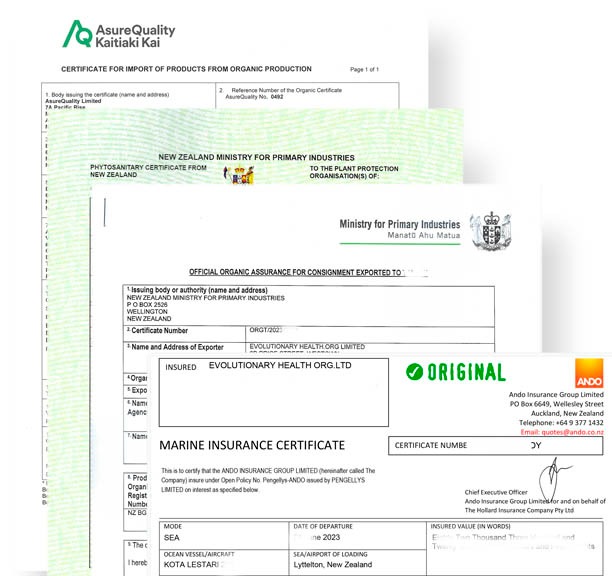 A document with a certificates